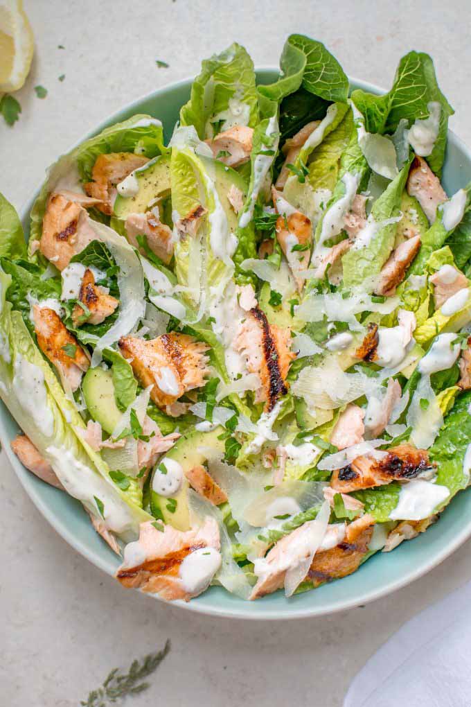 grilled salmon caesar